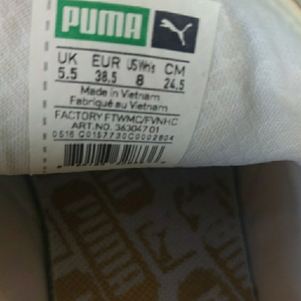 Puma Basic Match White Leather Snakeskin Shoes Goo - image 8